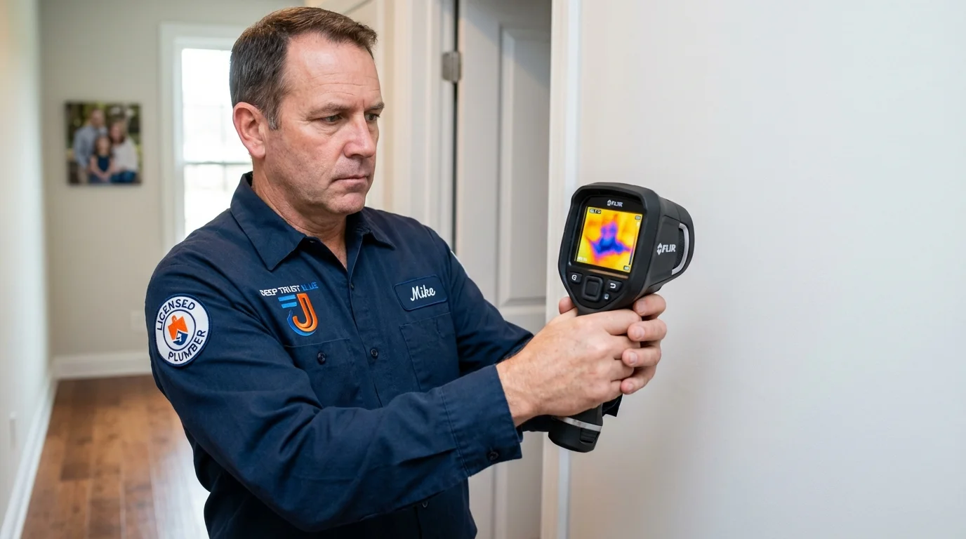 Thermal imaging leak detection by Johns Plumbing LLC in Caruthers